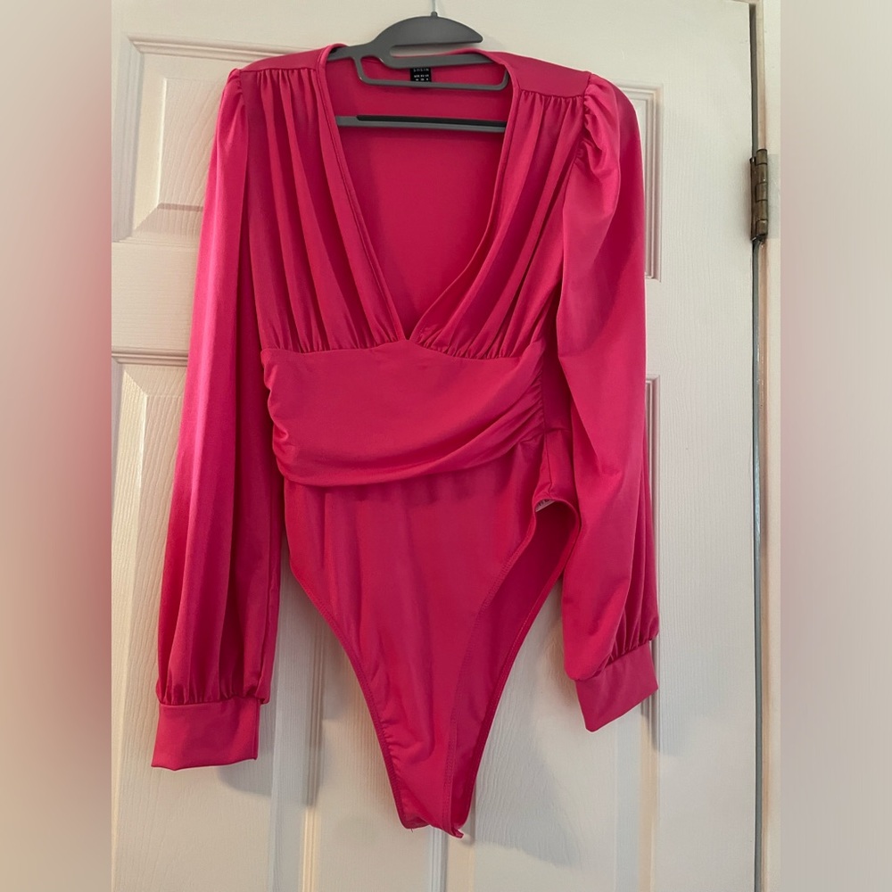 Pink blouse bodysuit